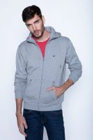 Polerón Básico Full Zipper Grey Melange