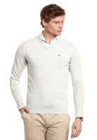 Sweater Melange Smart Casual L/S Lt Grey Mela