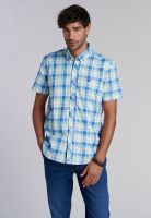 Camisa Checkered Kansas  F Turquoise