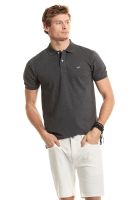 Polera Polo Básica Black  Melange