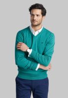 Sweater V Neck Solido Green
