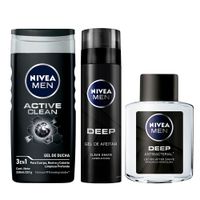 Pack Gel Afeitado+Locion After Shave+Gel De Ducha Nivea Men