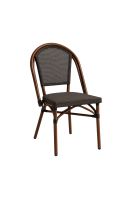 Silla Bistro Parisina Textileno - Café Oscuro