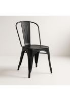 Silla Tolix de Comedor o Terraza Exterior - Negra