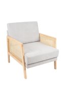 Sillon madera rattan harmony - Gris