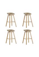 Pack de 4 Taburetes Nordic - Beige
