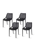 Pack de 4 Sillas de Terraza Air Berlín - Negras