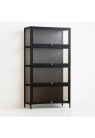 Vitrina BambooGlass 4 Niveles - Negro