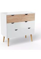 Cómoda 6 cajones blanca madera MDF