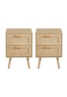 Pack de 2 Velador Eames Mesh Doble - Madera Clara
