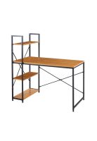 Escritorio Industrial Home Office con Repisas Oslo - Madera Clara