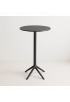 Mesa alta exterior de salón o bar polipropileno - Negra