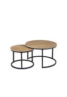 Juego de mesas de centro anidadas - Madera clara