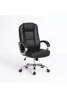 Silla de Oficina Ejecutiva Magnus Cuero Sintético - Negro