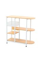 Mesa lateral para cocina de organización 3 niveles madera clara - Blanca