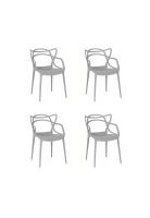 Pack de 4 sillas de terraza o comedor Master - Gris