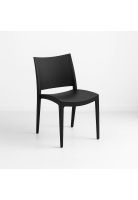 Silla de Terraza Exterior tipo Restaurante - Negra