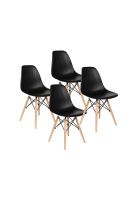 Pack de 4 Sillas Eames Negra
