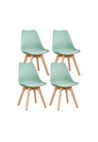 Pack de 4 Sillas Tulip Menta