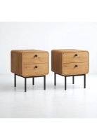 Pack de 2 Veladores KETIK 40x50 - Madera clara