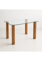 Mesa de comedor vidrio Quadra 120x80