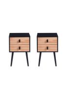 Pack de 2 Veladores Amber Black