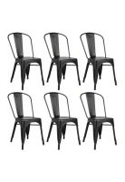 Pack de 6 Sillas Tolix - Negras