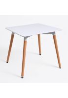 Mesa Cuadrada de Comedor Eames 80x80cm - Blanca