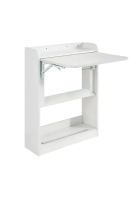 Escritorio Multifuncional Blanco - Compacto con Estanterías