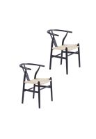 Pack 2 Sillas Wishbone Madera - Negra