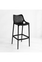 Taburete Piso de Bar Terraza Exterior Air Berlín - Negro