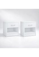 Pack de 2 Veladores KLAKU 39x41 - Blanco