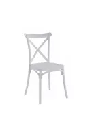 Silla Crossback Danubio de Terraza Exterior o Comedor - Blanca