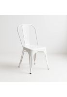 Silla Tolix de Comedor o Terraza Exterior - Blanca