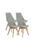 Pack de 4 Sillas Tulip Gris