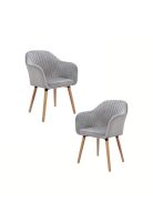 Pack de 2 Butacas Sitiales Poltronas Diamante Terciopelo - Gris