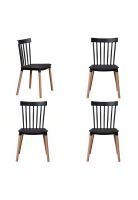 Pack de 4 Sillas Windsor Negras
