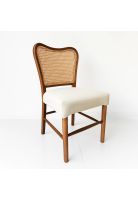 Silla Boho Chic con Respaldo Trenzado y Asiento Suave