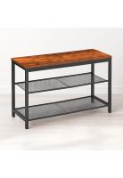 Banco Organizador Estilo Industrial con 3 Niveles