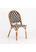 Silla de Jardín Parisina con Diseño Geométrico Trenzado