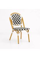 Silla de Jardín Parisina con Diseño Geométrico Trenzado