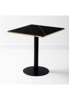 Mesa Luxor de Mdf Efecto Marmol Negro con Dorado