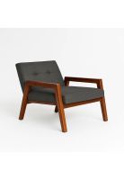 Sillón Marlow de Terciopelo - Gris Oscuro