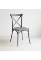 Silla Crossback Danubio de Terraza Exterior o Comedor - Gris