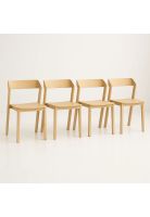 Pack de 4 Sillas de Comedor Madera Rover Viena Natural