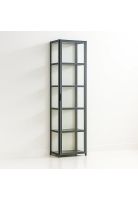 Vitrina BambooLine Estrecha con Puertas Acrílicas 5 Niveles