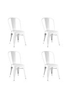 Pack de 4 sillas Tolix Blancas