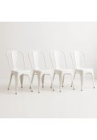 Pack de 4 sillas Tolix Blancas