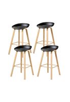 Pack de 4 Taburetes Nordic - Negro