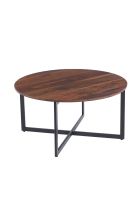 Mesa de centro 80cm redonda - Madera Oscura Walnut